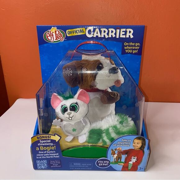 Elf Pets Travel Carrier with Exclusive Plush Bogie Character - Picture 1 of 9
